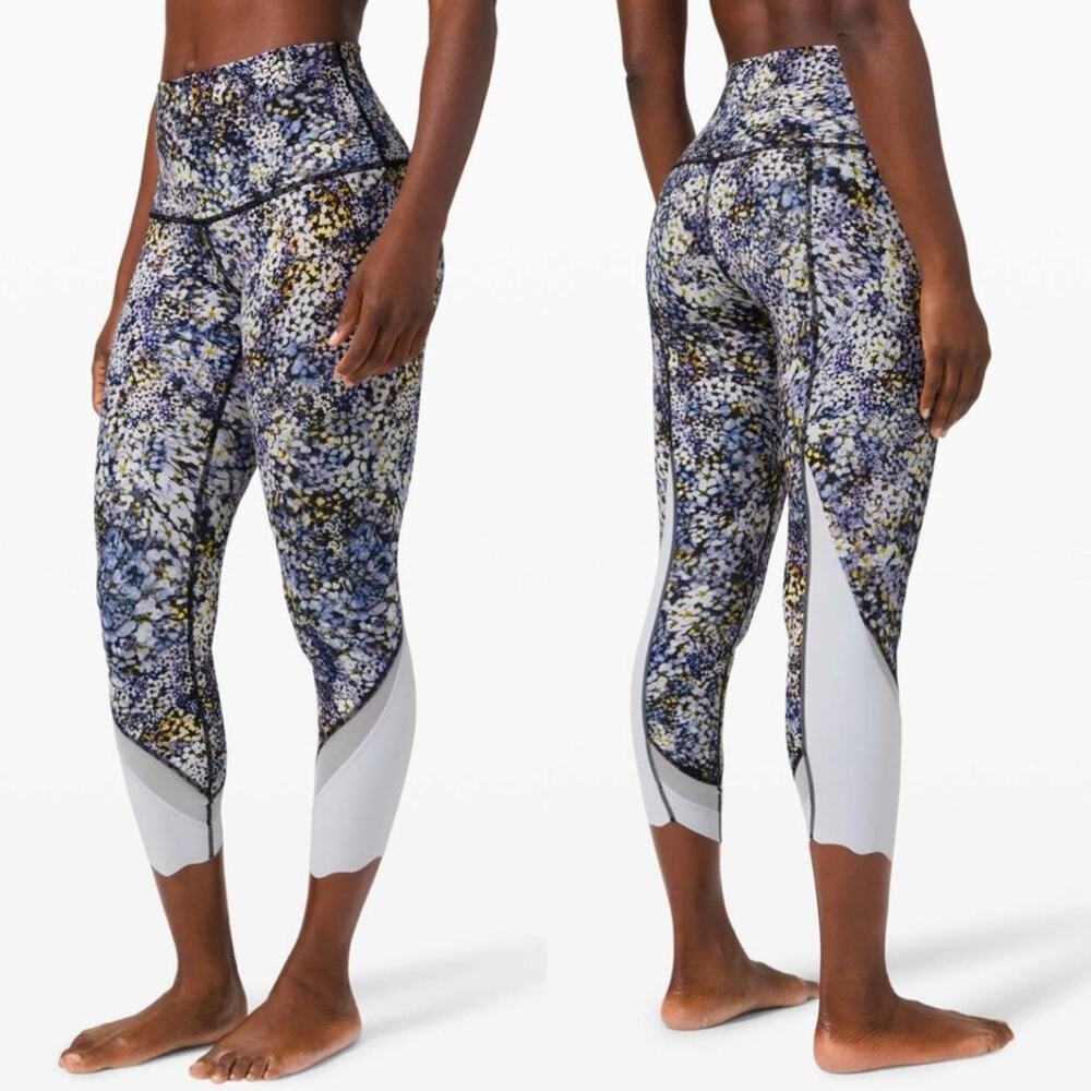 Lululemon Wunder Under Crop High-Rise *Roll Down Scallop Leggings 23" sz 8